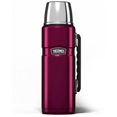 ThermosStainless King Raspberry Travel Flask (1.2 L)Leak Proof Insulated Tea & Coffee & Cold DrinksBuilt-In Cup from B&Q