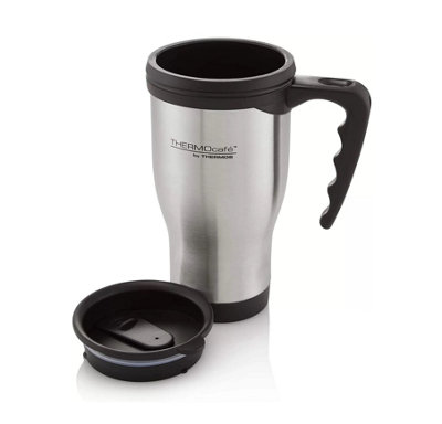 Thermos Insulated Travel Mug Stainless Steel Thermal Tea Coffee 400Ml from B&Q