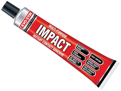 Bostik Evostick Impact Instant Contact Adhesive Multi-Purpose Fast Drying 30G Tube from B&Q