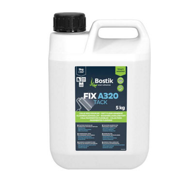 Bostik Fix A320 Carpet Tile Tackifier Adhesive (5Kg Polyjerry) from B&Q