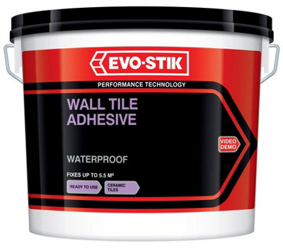 Evo-StikTile A Wall Waterproof Adhesive For Ceramic Tiles2.5L from B&Q