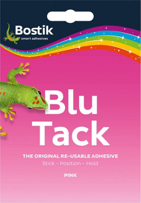 Bostik Blu Tack Handy Pink Re-Usable Adhesive Putty (12 Packs) from B&Q