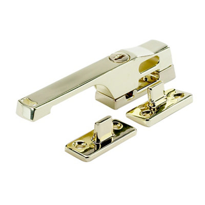 B&Q -  Polished Brass Effect Metal Window Handle (L)129mm
