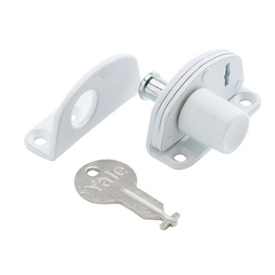 B&Q -  White Metal Sash Window Fastener