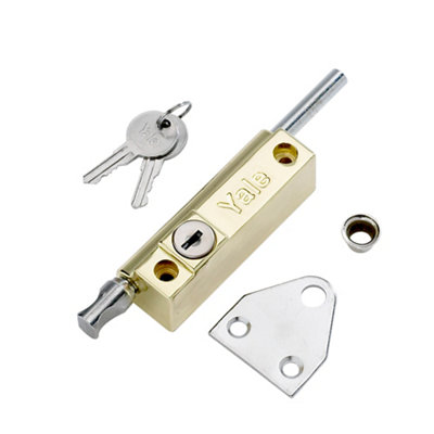 B&Q -  Brass Effect Door Bolt P-124-Pb (L)82mm