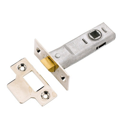 B&Q -  Polished Chrome Effect Metal Tubular Mortice Latch (L)76mm