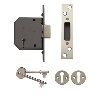 Yale 76mm Polished Metal 5 Lever Deadlock from B&Q