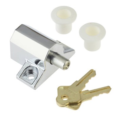 B&Q -  Chrome Effect Metal Patio Door Lock
