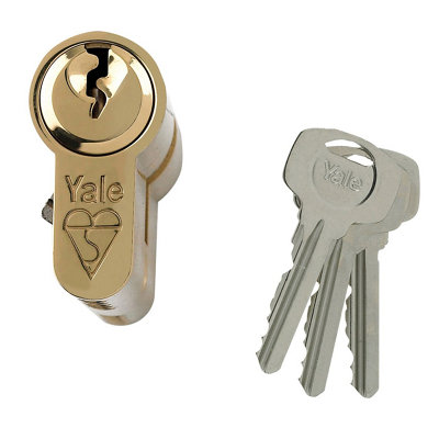 Yale Locks Pkm3030-Pb Euro Double Cylinder Kitemark 30 X30 70Mm Polished Brass Visi - Image 4