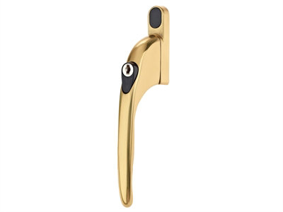 Yale Locks P-Ywhlck40N-Pb Pvcu Window Handle Polished Brass Finish Yalpywhl40Pb from B&Q