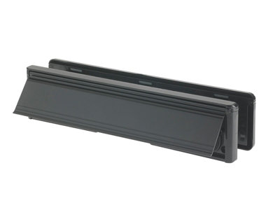 Yale Locks Ylp44-06/06-Cp Letter Plate Black (Visi-Packed) 300mm (12In) Yallp440606C from B&Q