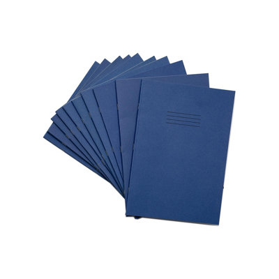 Rhino A4 Exercise Books80-Page / 8mm Lined With Margin Paper Notebook50-PackOffice & School Stationery SuppliesDark Blue from B&Q