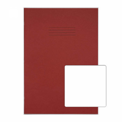 Rhino Exercise Book Plain 80 Pages A4 Plus Red (Pack Of 50) from B&Q