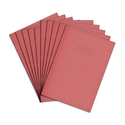 Rhino A4 Exercise Books76 Page / 8mm Lined With Margin Paper Notebook50 PackOffice & School Stationery SuppliesPink from B&Q