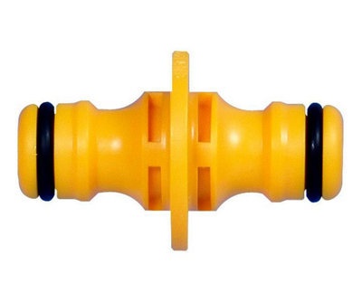 Hozelock Yellow Double Male Hose Pipe Connector