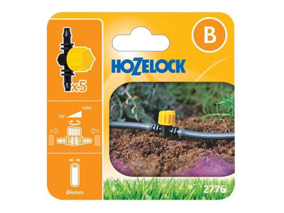 B&Q -  2776 0005 2776 Flow Control Valve 4mm (5 Pack) Hoz27760005