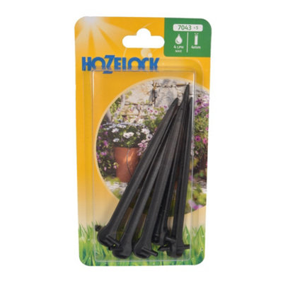 5X Hozelock 7043 Asta End Line Pressure Compensating Dripper Spikes Irrigation from B&Q