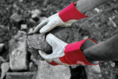 B&Q -  Premium Red Leather Rigger Gloves (Pack Of 10)Lr158R