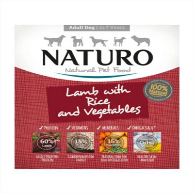 Naturo Adult Lamb & Rice With Veg Tray 400G (Pack Of 7) from B&Q