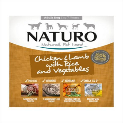 Naturo Chicken Lamb & Rice With Veg Tray 400G (Pack Of 7) from B&Q
