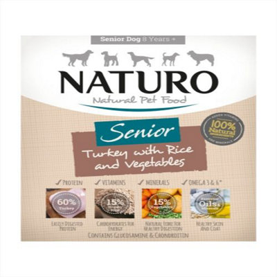 Naturo Senior Turkey & Rice With Veg Tray 400G (Pack Of 7) from B&Q
