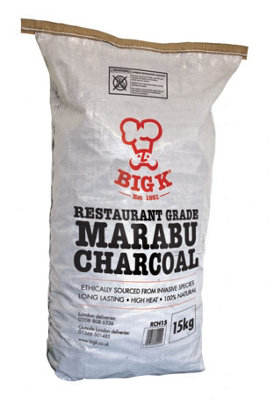 Big K Products Long LastingProfessional Grade Marabu Lumpwood CharcoalRch15-Bq-Fullplt44 X 15Kg Bags from B&Q