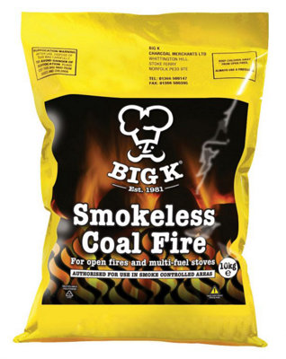 Big K Products Smokeless Coal Scf10-Bq1 X 10Kg Bag5 To 6 Hour Burn Time For Open Fires & Multi-Fuel Stoves from B&Q