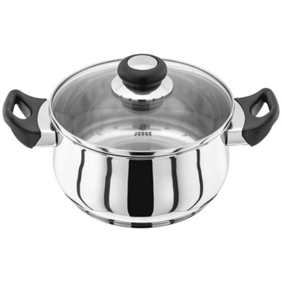 Judge Vista Stainless Steel Casserole Pot 20Cm / 2.4LSilver from B&Q