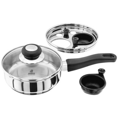Judge Vista Stainless Steel 2-Cup Egg Poacher 16CmSilver from B&Q