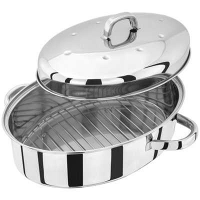 Judge Speciality Cookware Oval Roaster With RackSilver from B&Q