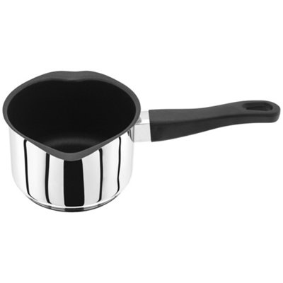 Judge Vista Draining Non-Stick Milk Pan 14Cm / 1LSilver from B&Q