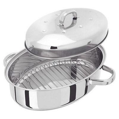 Judge Stainless Steel Self Basting Induction Roaster from B&Q
