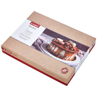 Judge Windsor Cake Slice & Set Of 6 Pastry Forks from B&Q