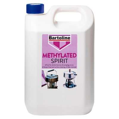 Bartoline Methylated Spirit Fuel Burner Camping Stove Stain Glass Remover 5L from B&Q