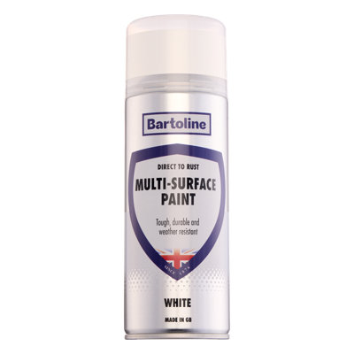 Bartoline Direct To Rust Multi-Surface Paint White Fast Protective Coating 400Ml from B&Q