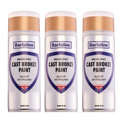 3X Bartoline Cast Bronze Paint Realistic Effect Diy Craft Projects 400Ml from B&Q