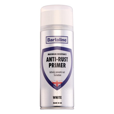 Bartoline Anti-Rust Primer Quick Drying Metal Paint White Topcoat Surface 400Ml from B&Q