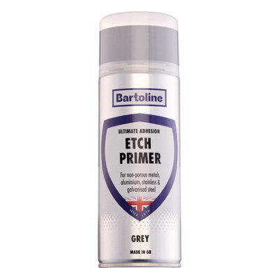 3X Bartoline Etch Primer Quick Drying Metal Paint Coverage Grey Topcoat 400Ml from B&Q