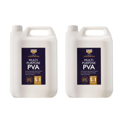 2X Bartoline 1876 Pva Adhesive & Sealer Multi-Purpose Bond Agent Fast Drying 5L from B&Q