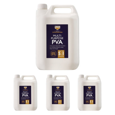 4X Bartoline 1876 Pva Adhesive & Sealer Multi-Purpose Bond Agent Fast Drying 5L from B&Q