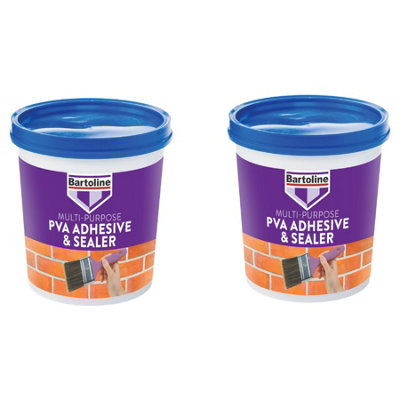2X Bartoline Pva Adhesive & Sealer Multi-Purpose Glue Bond Agent Fast Drying 1L from B&Q