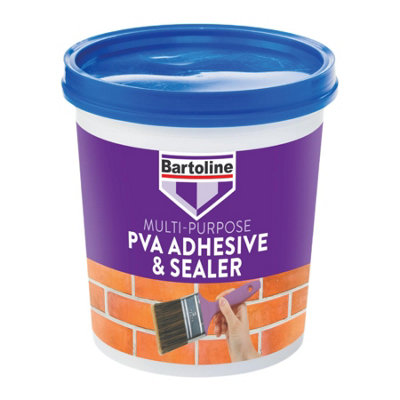 4X Bartoline Pva Adhesive & Sealer Multi-Purpose Glue Bond Agent Fast Drying 1L from B&Q