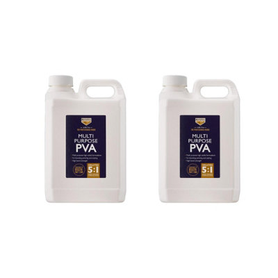 2X Bartoline 1876 Pva Adhesive & Sealer Multi-Purpose Bond Agent Drying 2.5L from B&Q