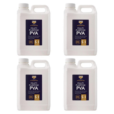 4X Bartoline 1876 Pva Adhesive & Sealer Multi-Purpose Bond Agent Drying 2.5L from B&Q