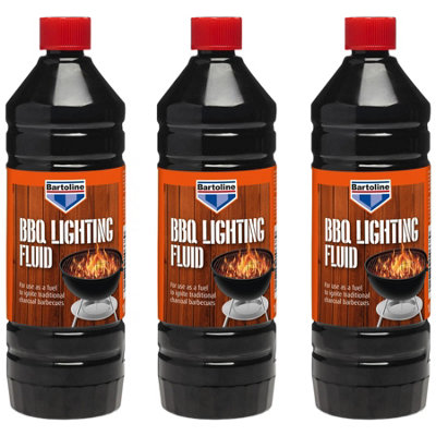 3X Bartoline Bbq Lighter Fluid Quick Lighting Efficient Fuel Grills Barbecues 1L from B&Q