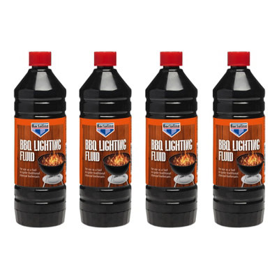 4X Bartoline Bbq Lighter Fluid Quick Lighting Efficient Fuel Grills Barbecues 1L from B&Q