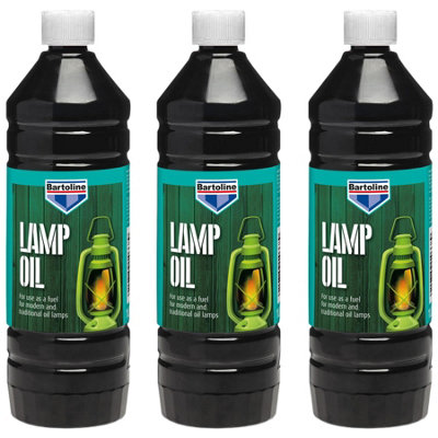 3X Bartoline Clear Lamp Oil Indoor Outdoor Fuel Oil Burning Torch Lantern 1L from B&Q