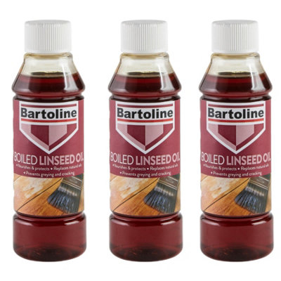 3X Bartoline Boiled Linseed Oil Refined Wood Garden Surface Treatment 250Ml from B&Q