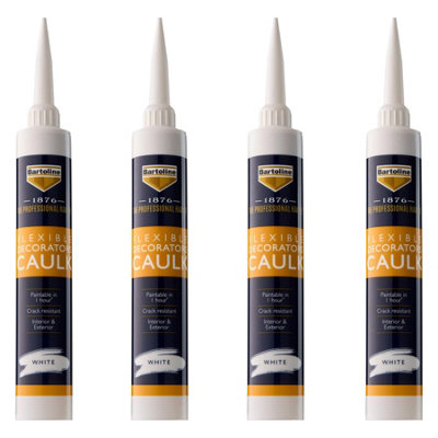 B&Q - 4X  1876 Caulk Flexible Filler Decorators Acrylic Sealant Gaps 380Ml