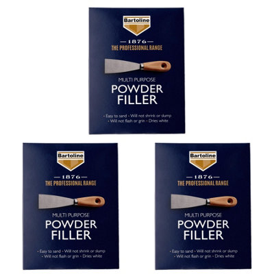 3X Bartoline 1876 All Purpose Powder Filler Plaster Wood Brick Stone 1.5Kg from B&Q